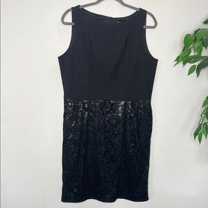 Black Sequin Embellished Midi Dress